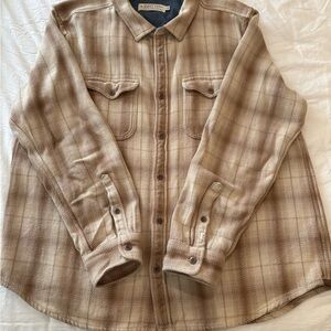 Outerknown Beige Plaid Blanket Shirt